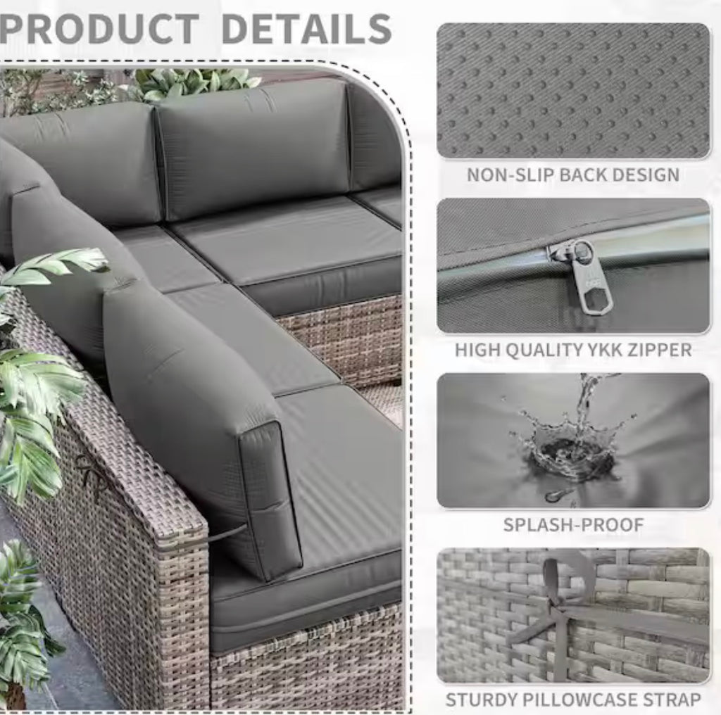 14-Piece Outdoor Cushion Cover Set (Slipcovers Only)