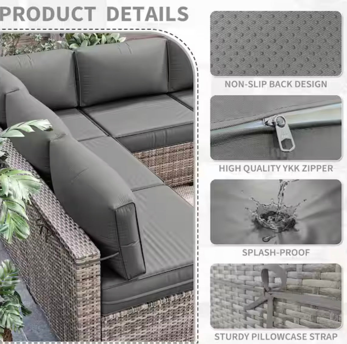 14-Piece Outdoor Cushion Cover Set (Slipcovers Only)