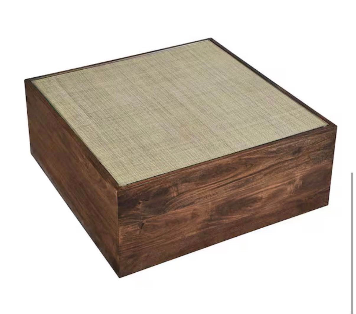36 in. in Walnut Brown Coffee Table (damaged )
