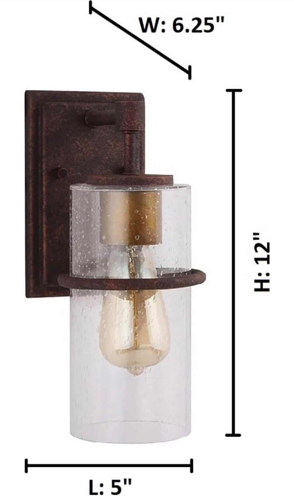 One Light Outdoor Wall Mount from Brandel Collection 5.00 inches