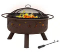 Cosmic 30 in. x 20 in Fire Pit with Cooking Grill