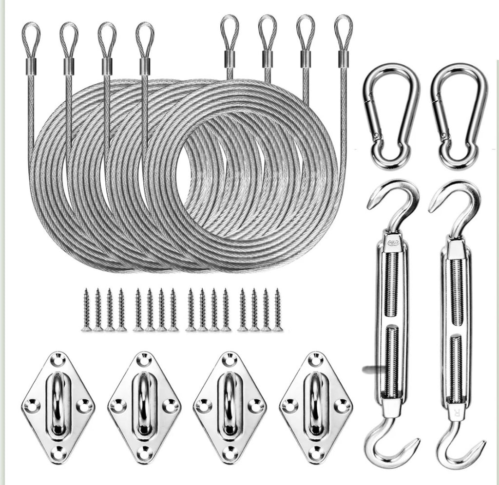 Square and Rectangle Sun Shade Sail Canopy Awning Hardware Kits