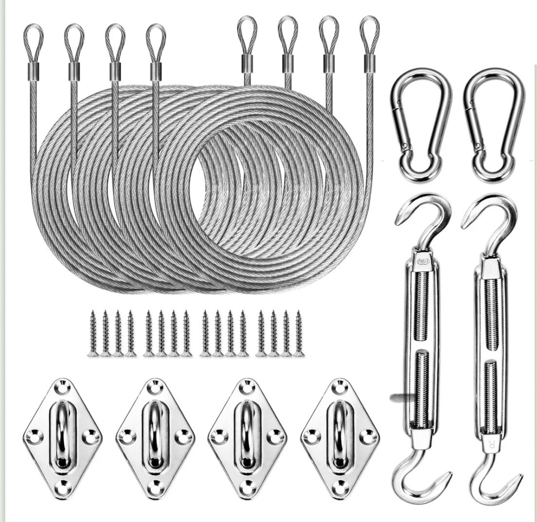 Square and Rectangle Sun Shade Sail Canopy Awning Hardware Kits