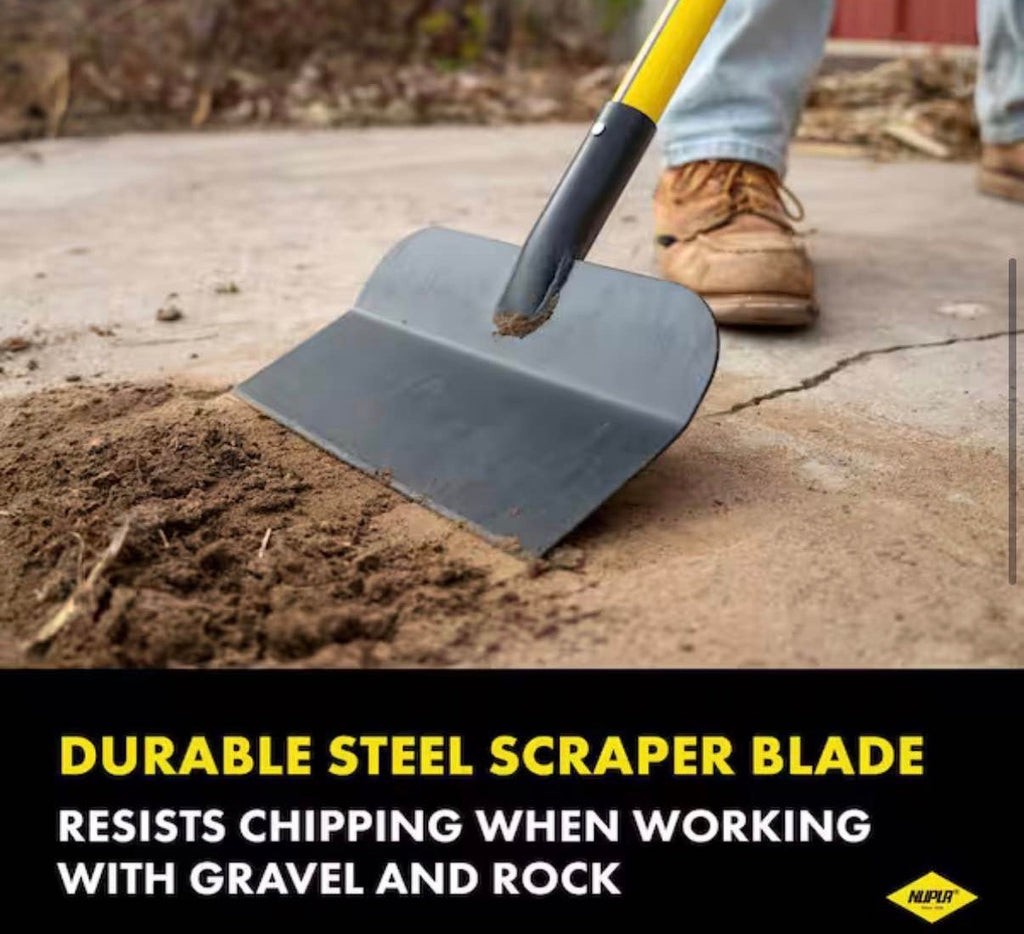 54 in. Fiberglass Handle Multi-Purpose Steel Scraper Shovel