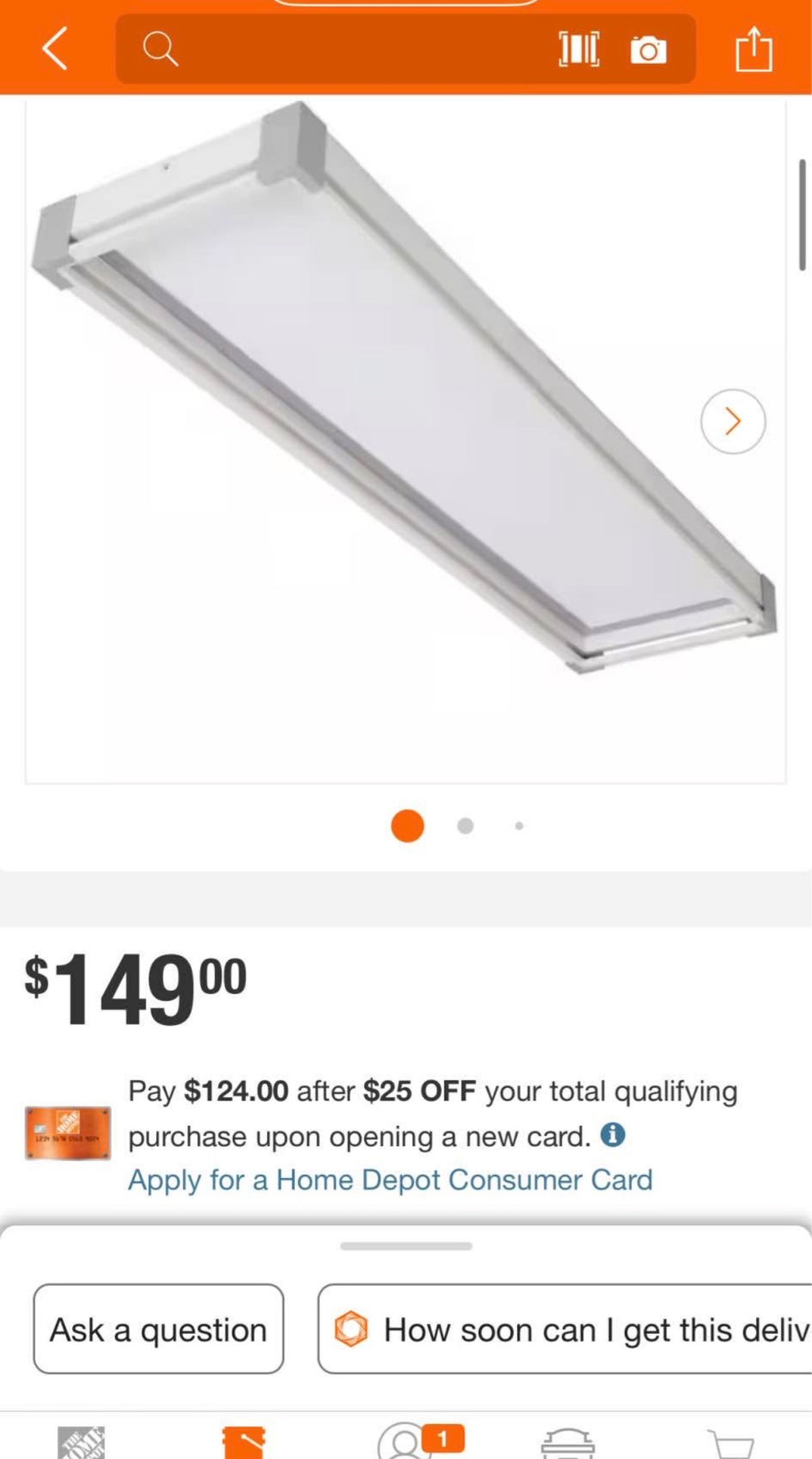 4 ft LED Colour Changing  decorative Flush Mount