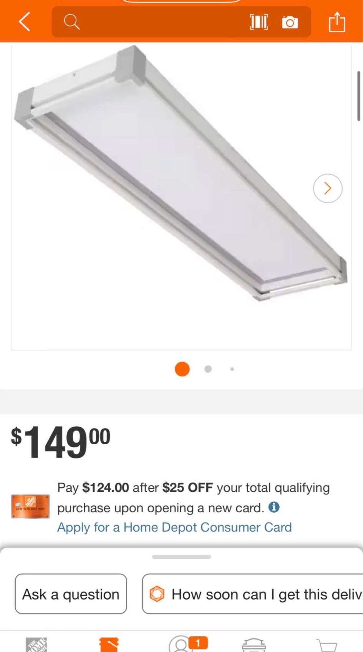 4 ft LED Colour Changing  decorative Flush Mount