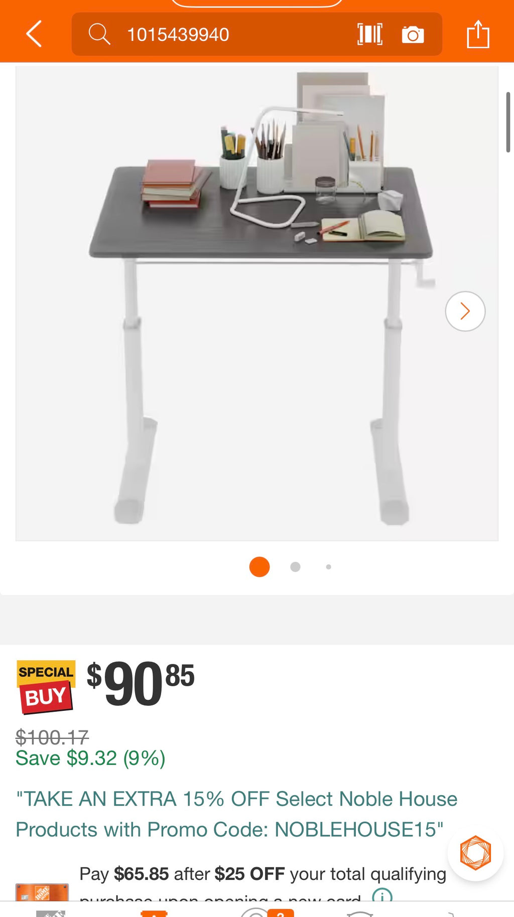 Wood and Metal Adjustable Office Desk Computer Tables