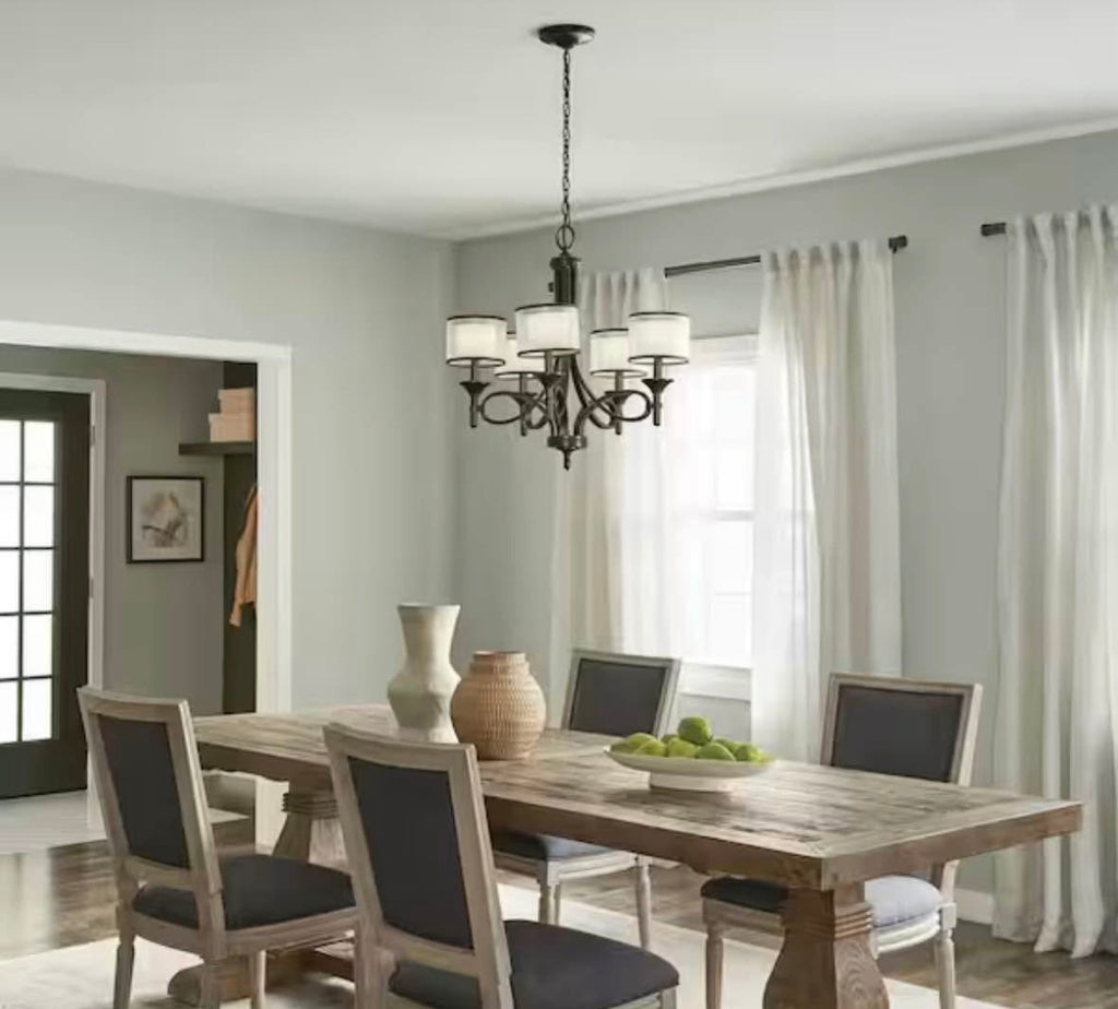Lacey 25 in. 5-Light Mission Bronze Transitional Chandelier