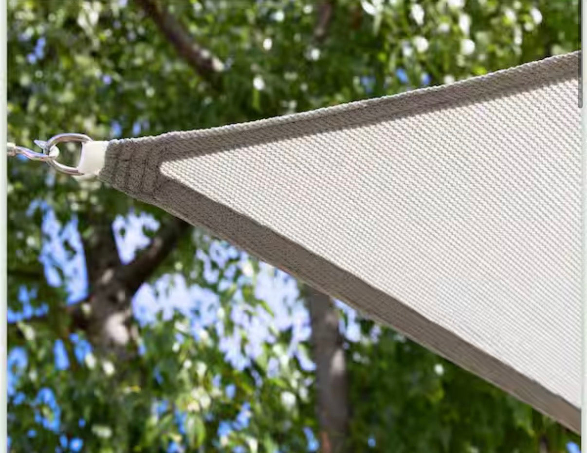 17 ft. x 12 ft. x 12 ft. Grey Triangle Sun Shade Sail Screen