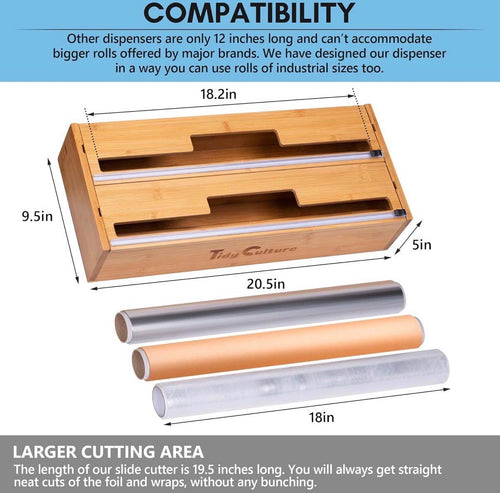 18 Inch Large Foil Wrap Dispenser with Cutter