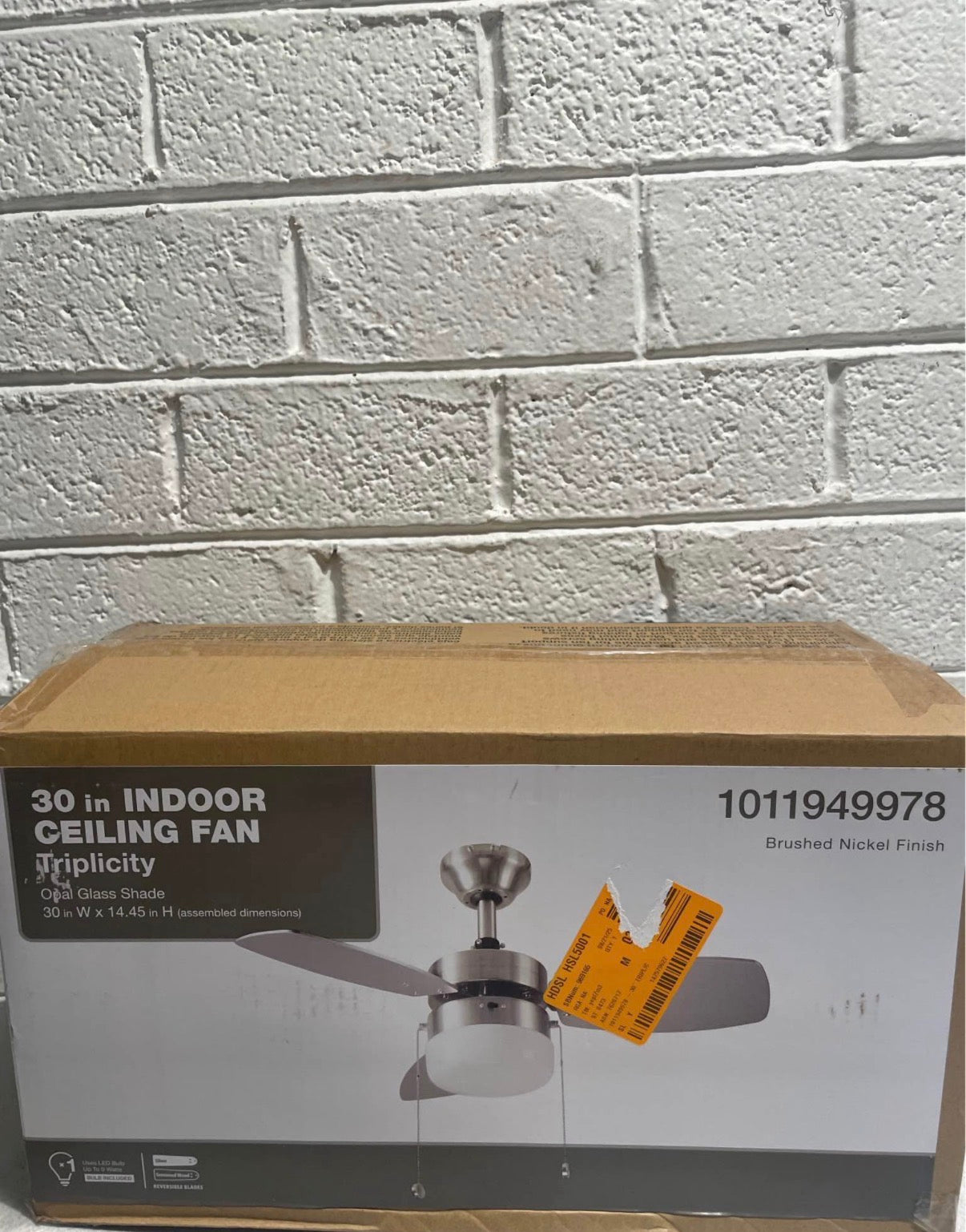 Triplicity 30 in. Indoor Brushed Nickel Ceiling Fan