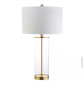 Collins 29 in. H Brass Gold Glass Table Lamp