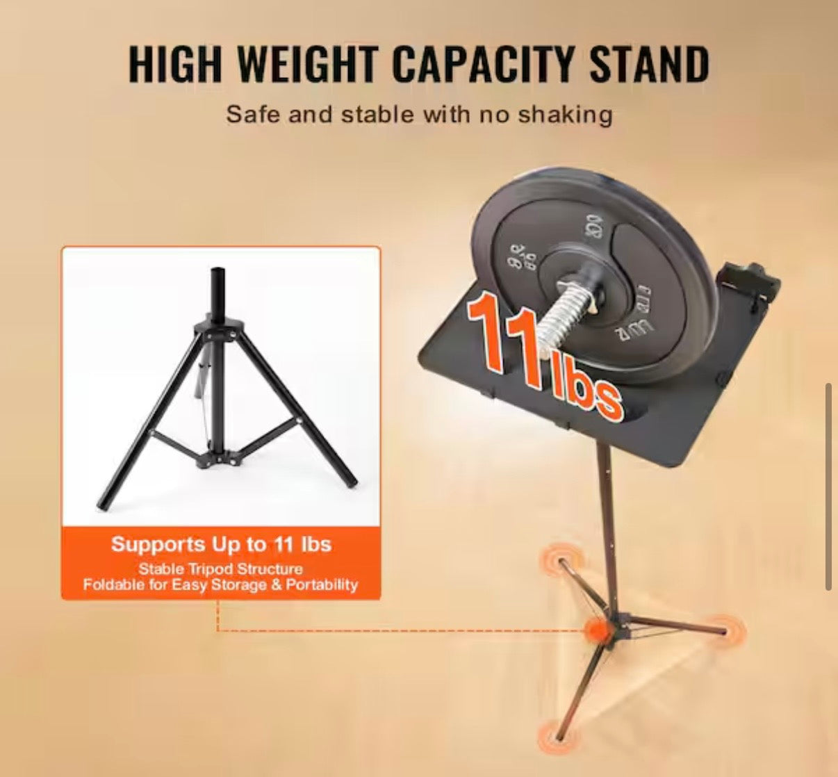 Portable Projector Tripod Stand with Tray
