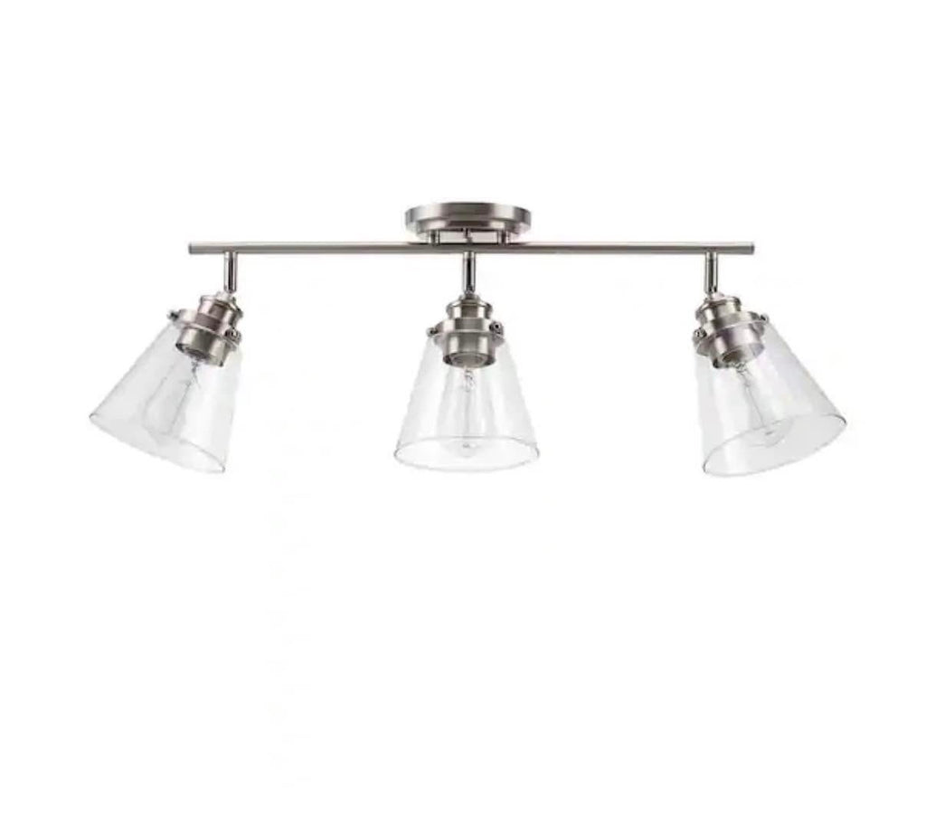 Jackson 2 ft. 3-Light Brushed Nickel Fixed Track Lighting