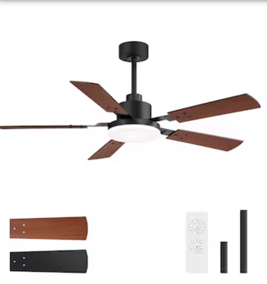 Modern Minimalist 48-in Ceiling Fan With Light
