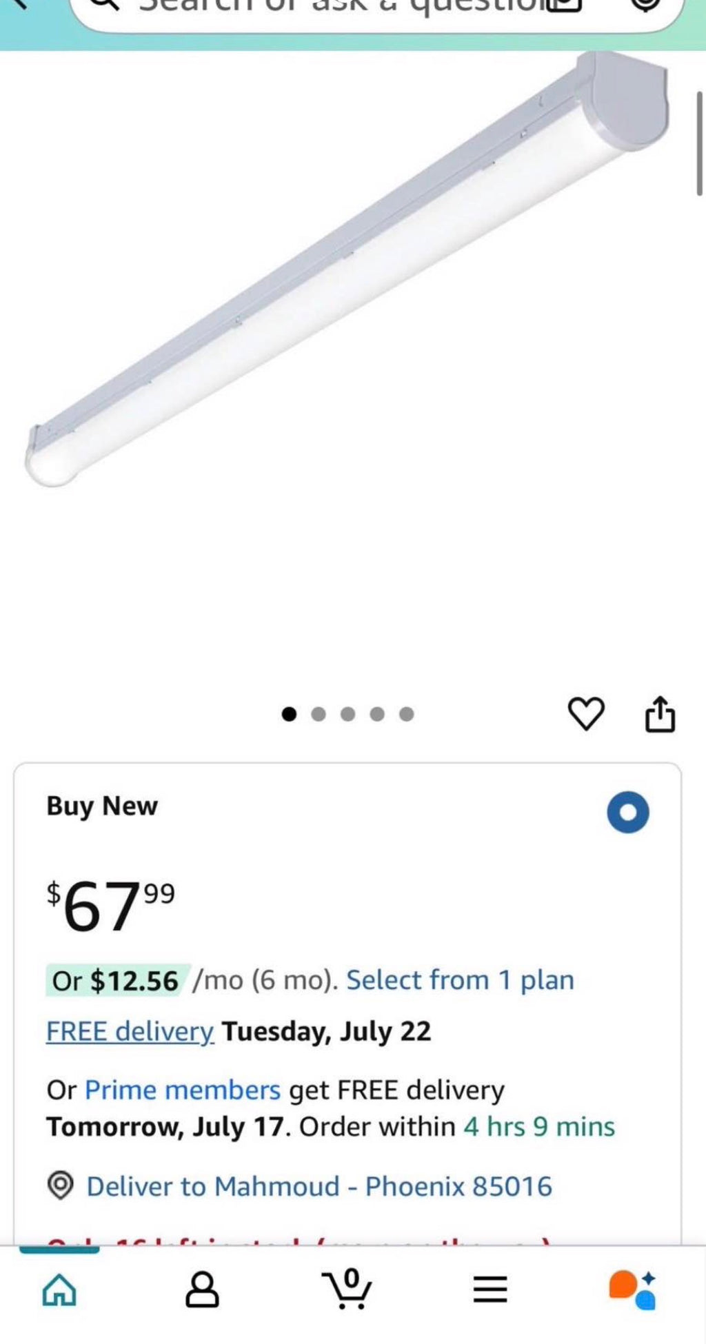 4 ft Linear White Integrated LED light 4760 Lumens