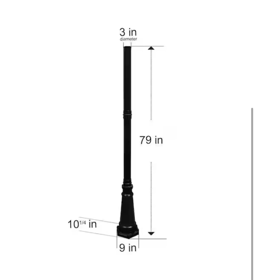 outdoor lamp post (lamp pole only)