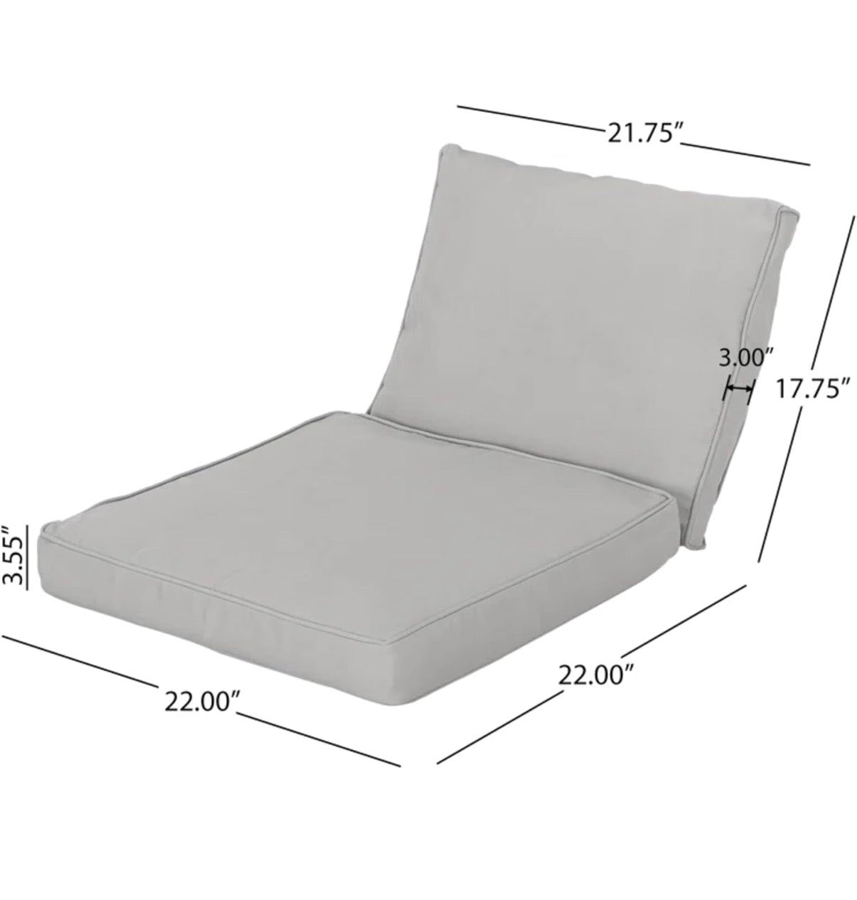 Club Chair Cushion Set of 2
