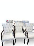 Davina Tufted Leather Arm Chair — White — $149 each ( used)