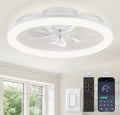 20 in. Smart Indoor White Low Profile Ceiling Fan