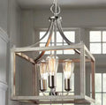 Brushed Nickel Farmhouse Square Chandelier