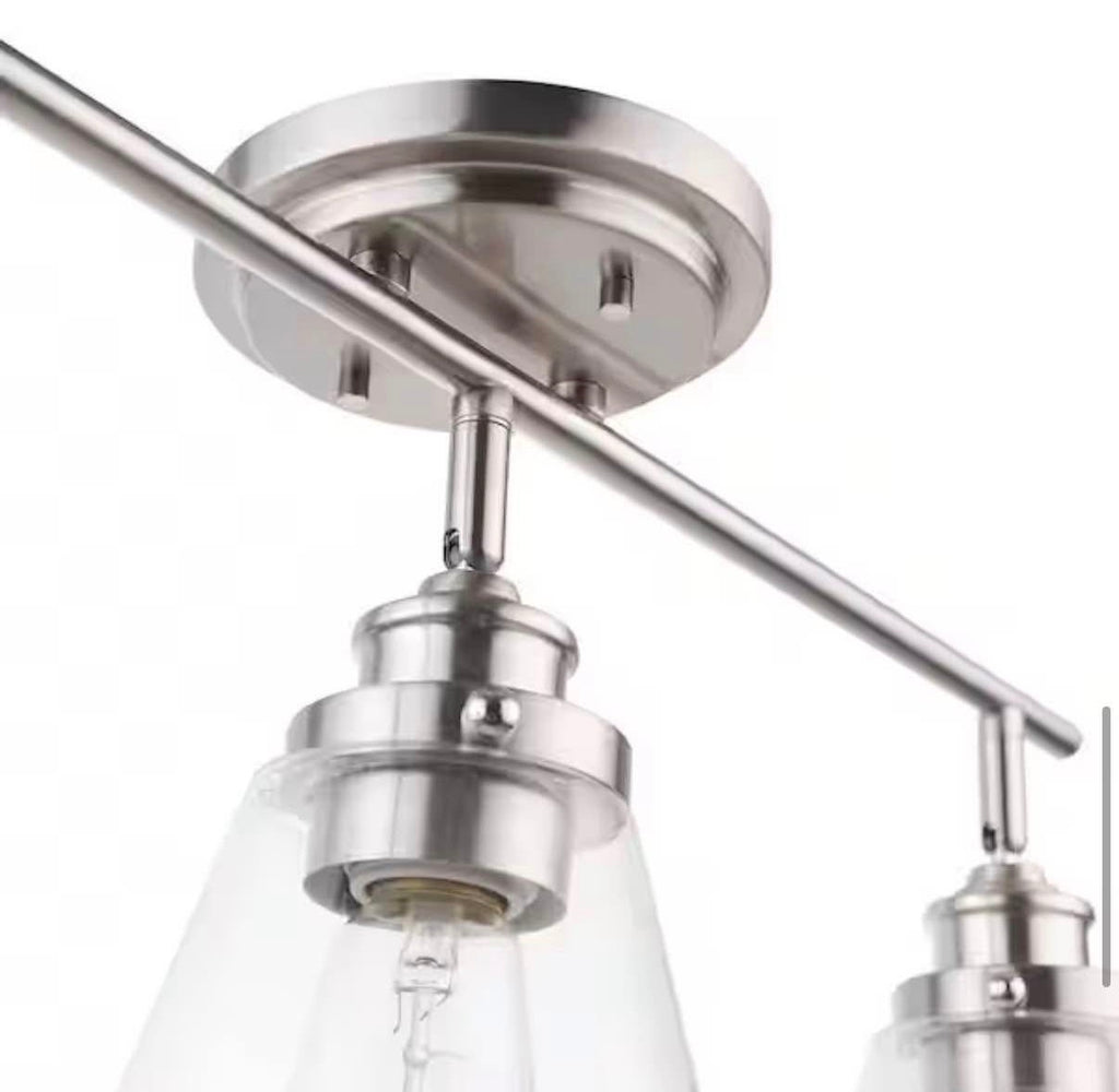 Jackson 2 ft. 3-Light Brushed Nickel Fixed Track Lighting