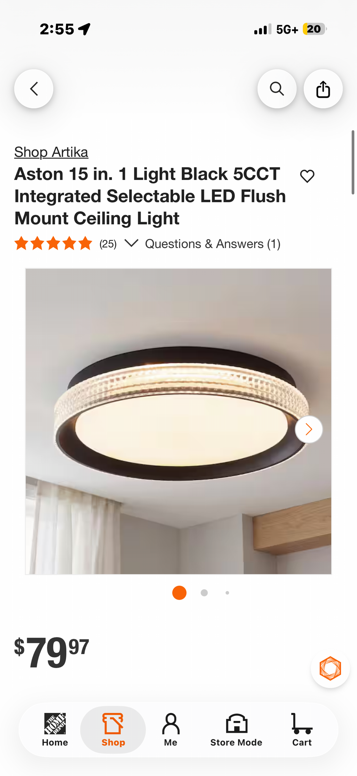 Aston 15 in. 1 Light  LED Flush Mount Ceiling Light