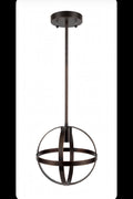 Oil Rubbed Bronze Globe Pendant Light — 12"