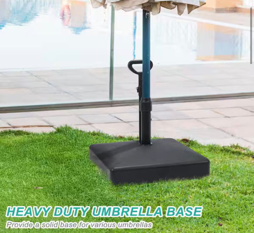 100 lbs. Plastic Patio Umbrella Base with Wheels