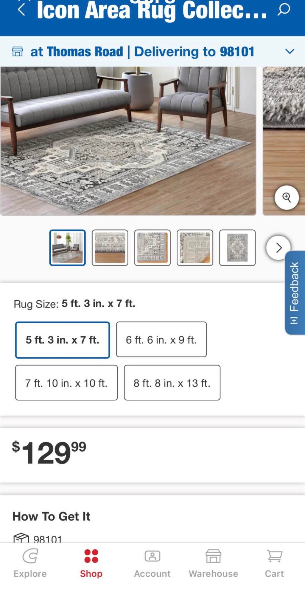 Icon Area Rug 5x7 ft