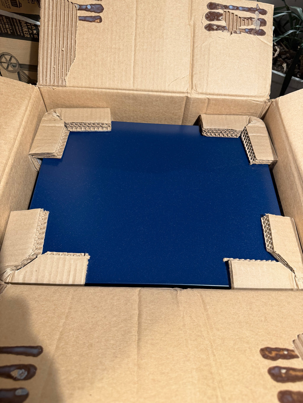 Navy Blue 4-Drawer Mobile File Cabinet