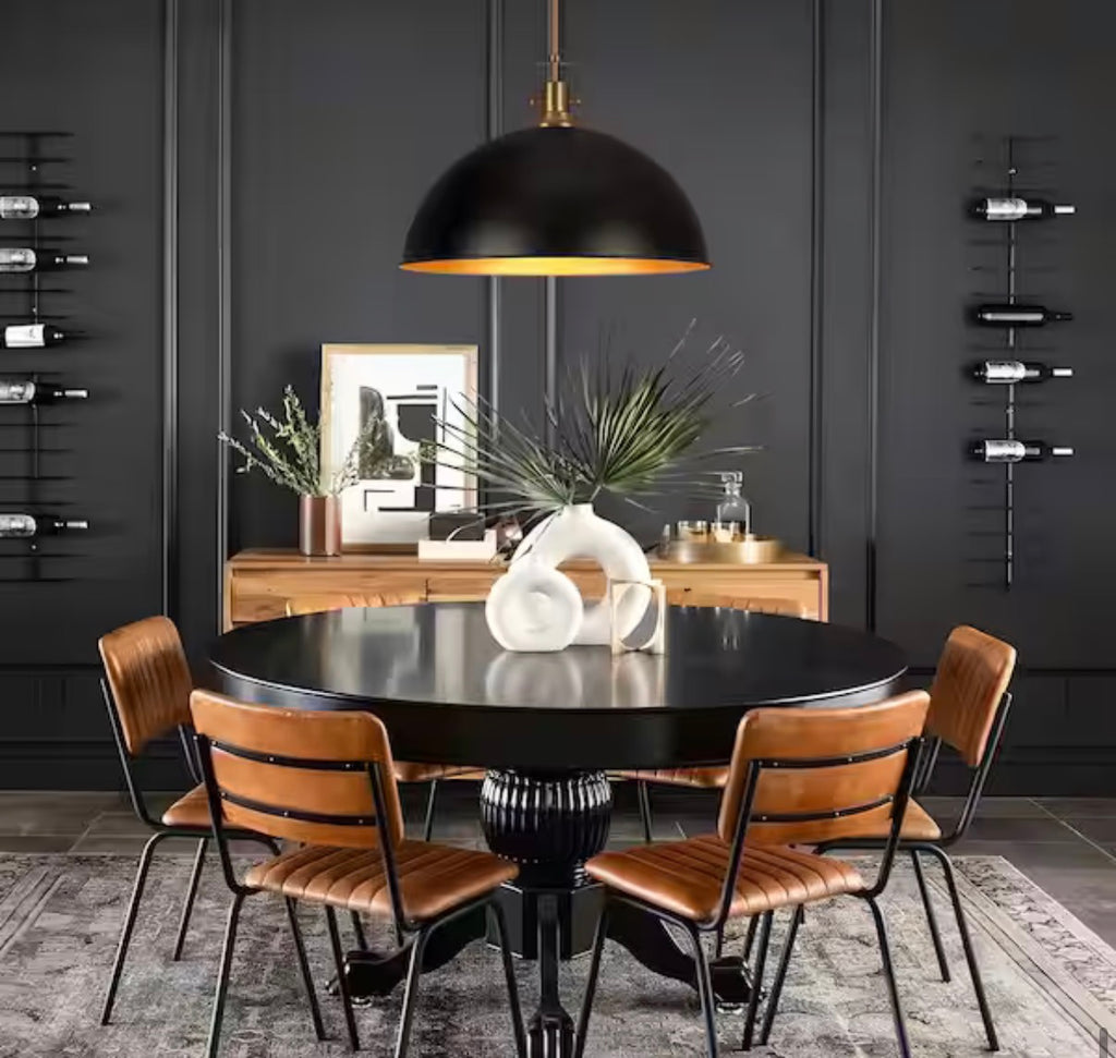 Industrial Single Pendant Light with Metal Dome Shade