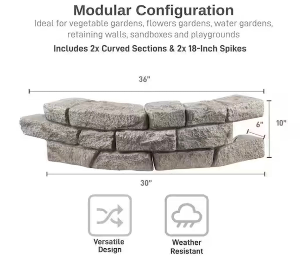 18 in. Spikes Raised Garden Bed