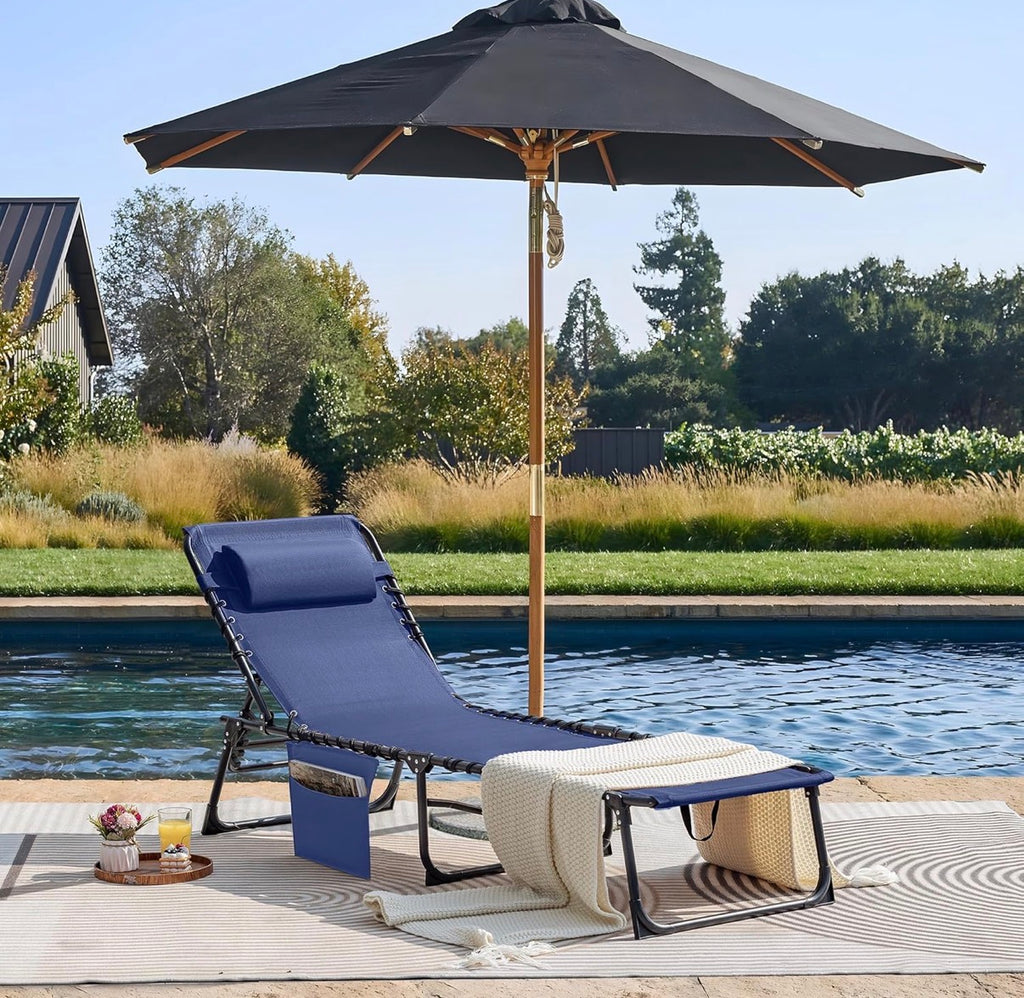 Folding Outdoor Chaise Lounge