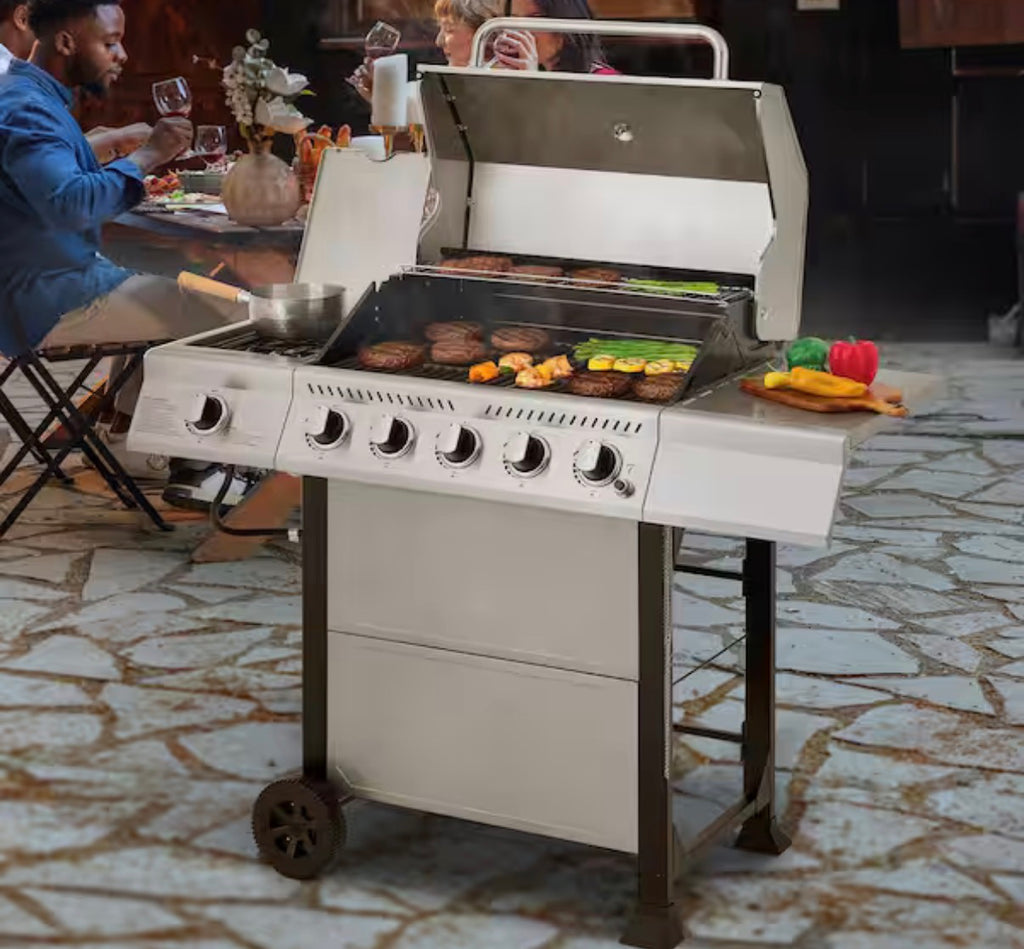 5-Burner BBQ Liquid Propane Gas Grill with Side Burner