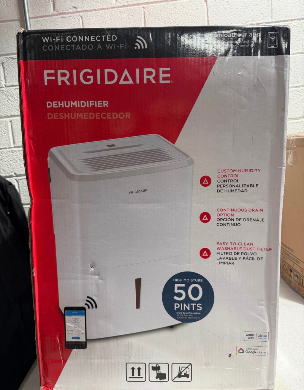 50 pt. 4500 sq. ft. Dehumidifier with Bucket