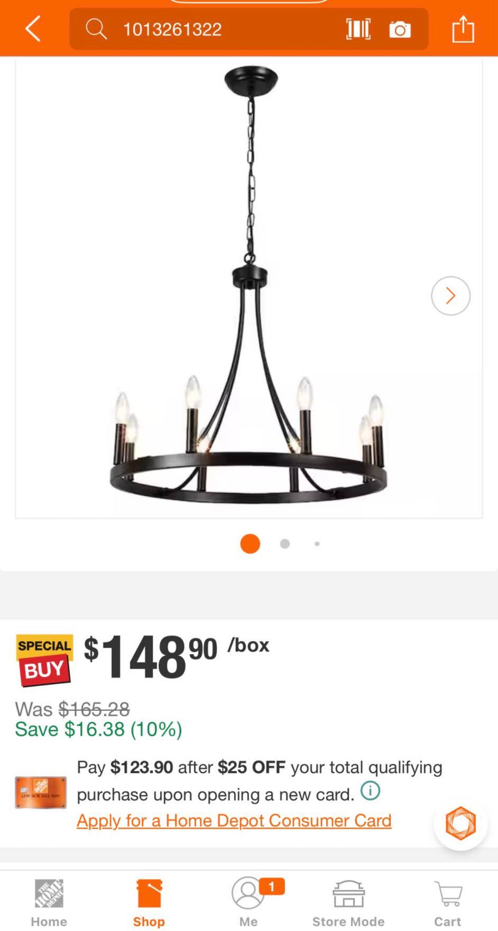 8-Light Adjustable Height Wagon Wheel Chandelier