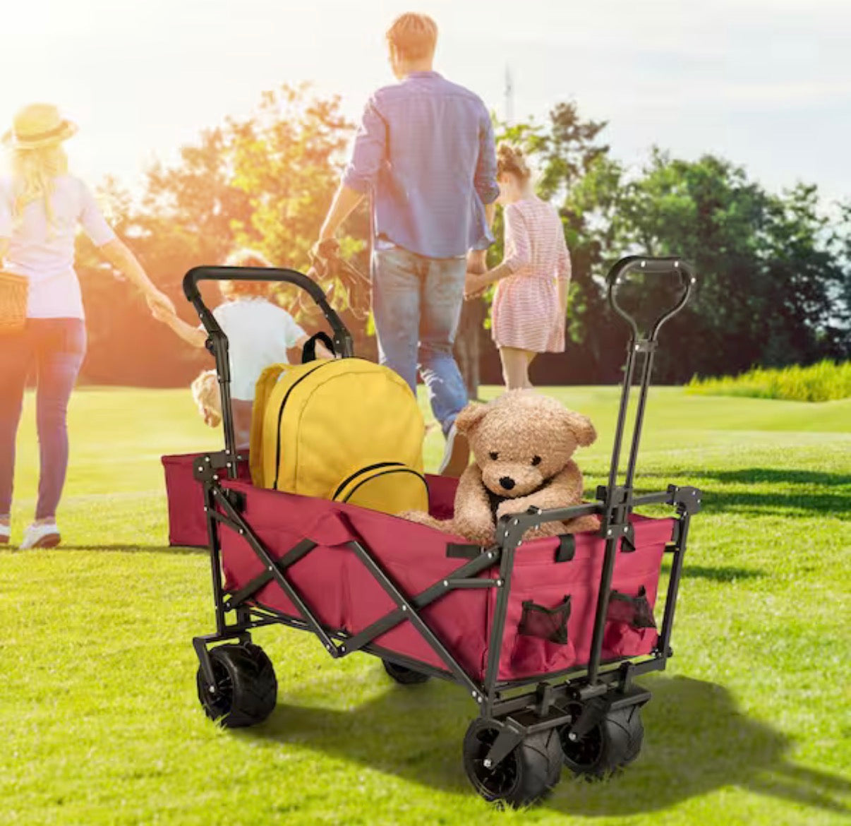 Extra Large Collapsible Garden Cart with Canopy