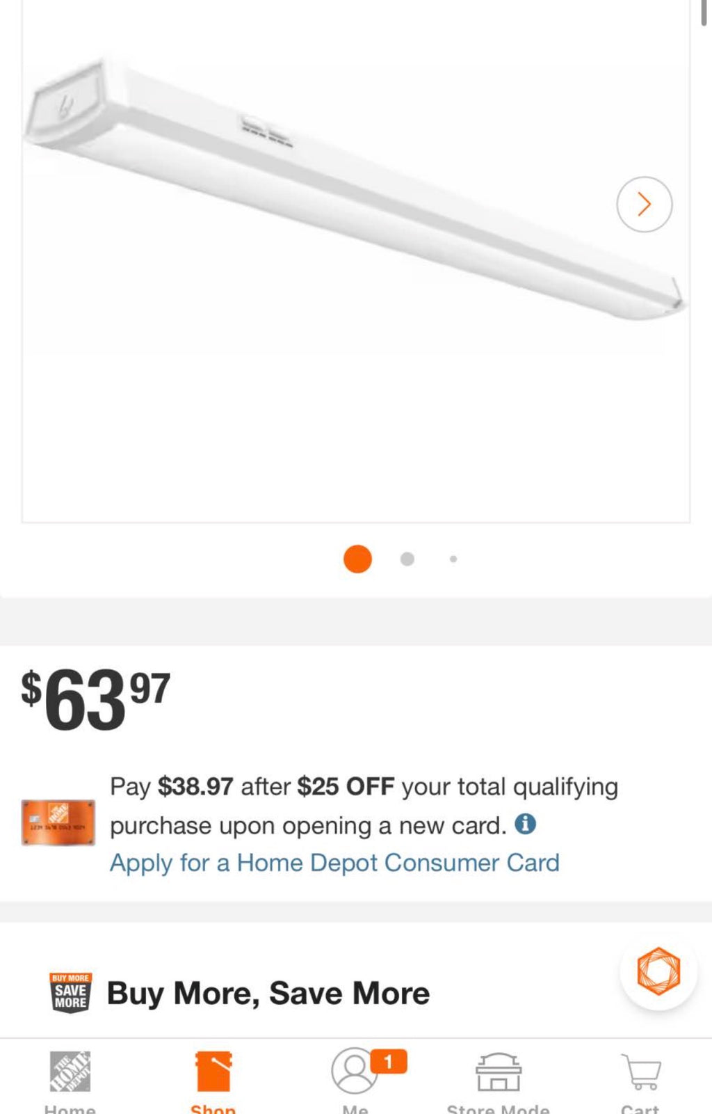 4 ft adjustable lumens LED light