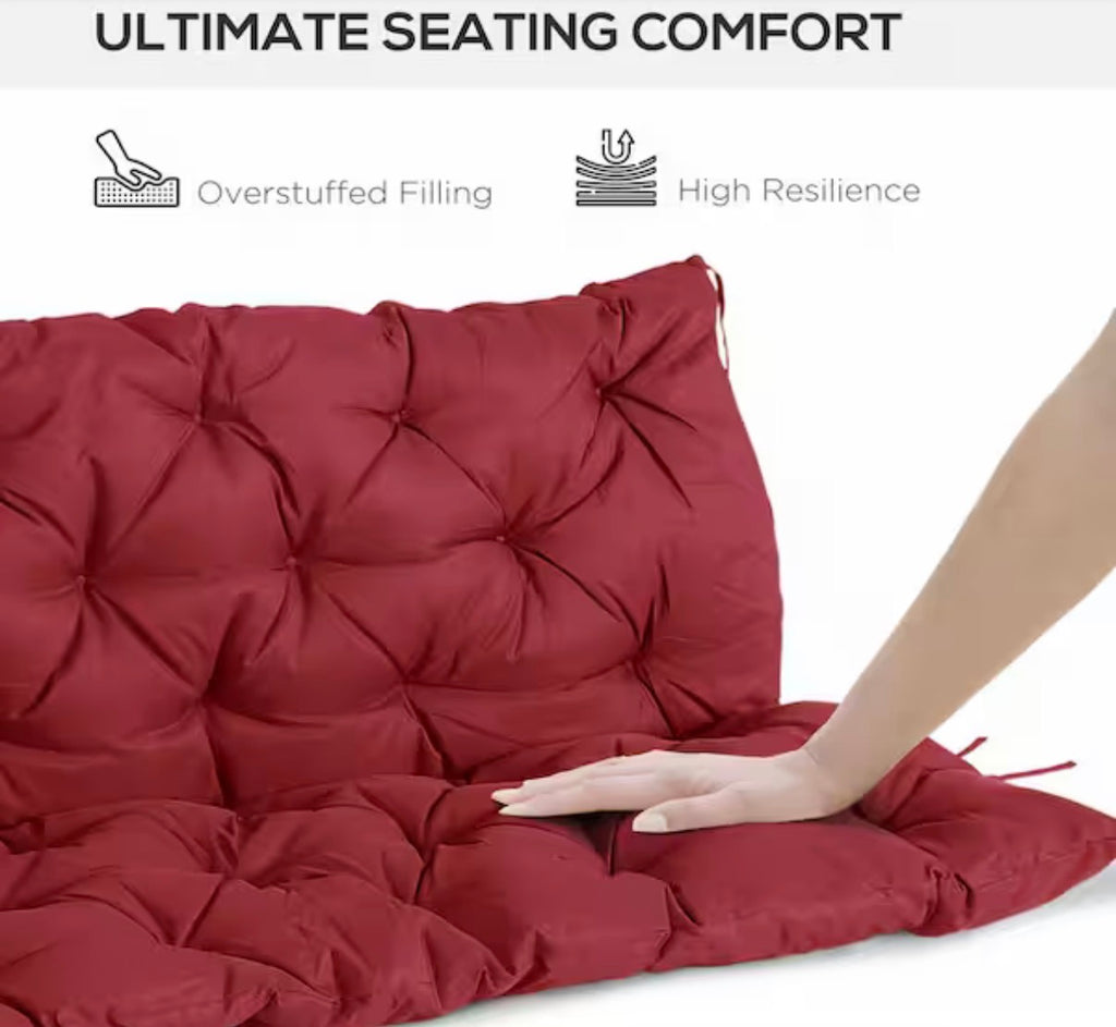 Tufted Bench Cushions for Outdoor Furniture, 3-Seater Replacement