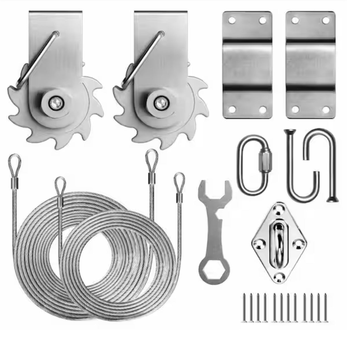 Sun Shade Sail Canopy Cable Wire Installation Kit.
