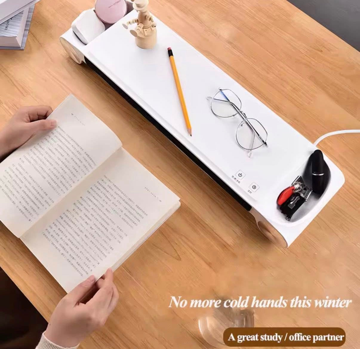 Desk Heater for Office with USB Ports