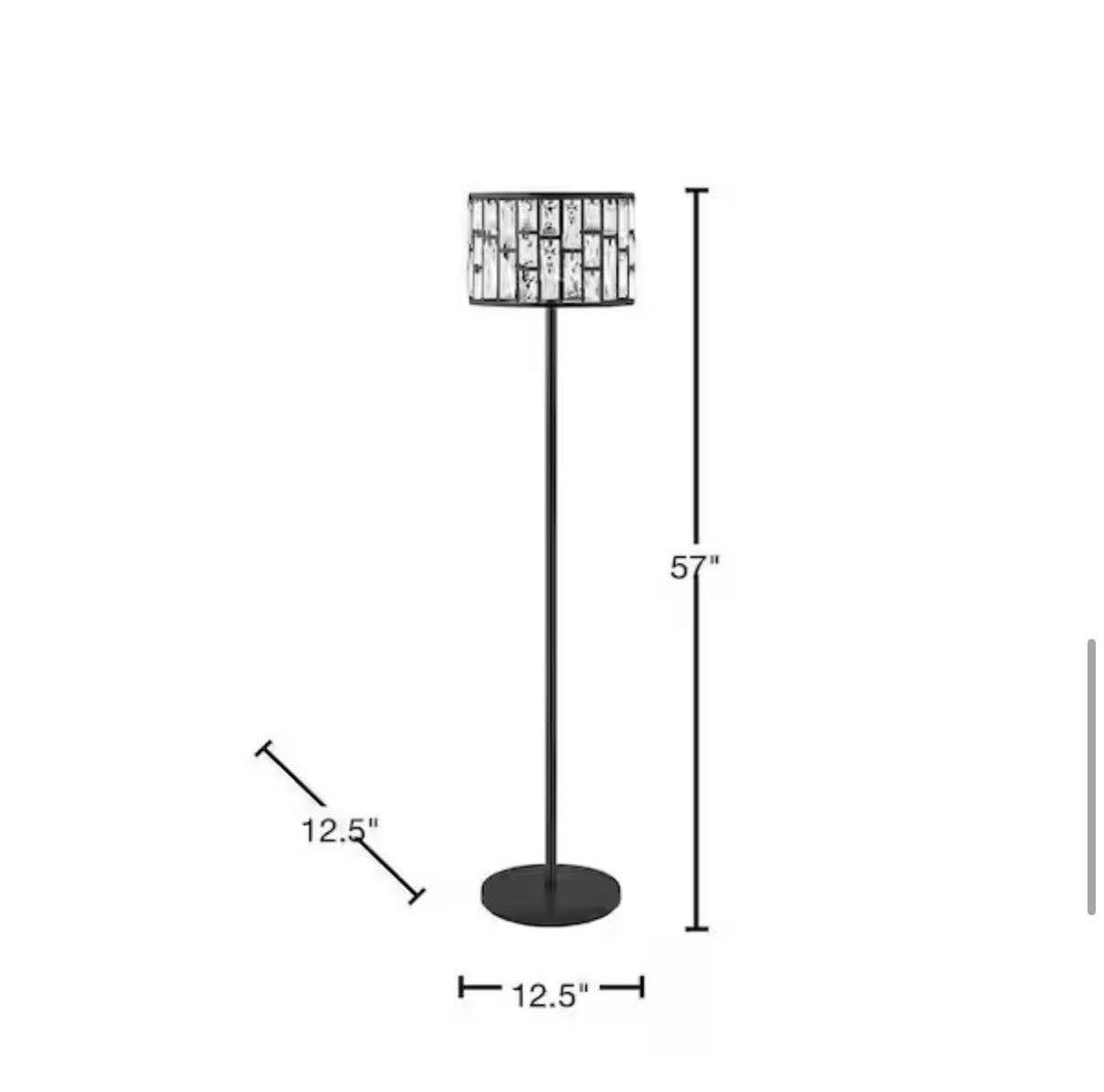 57 in Crystal Floor Lamp
