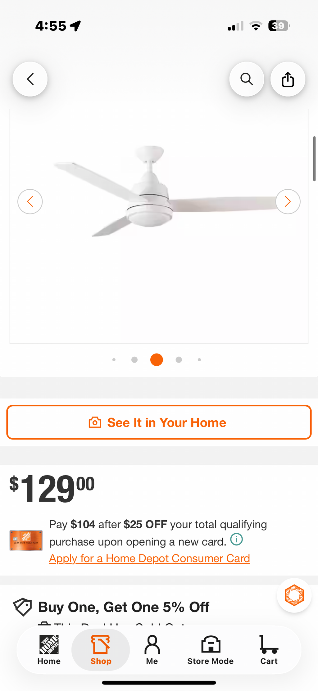 Caprice 52 in. Integrated LED Indoor Matte White Ceiling Fan
