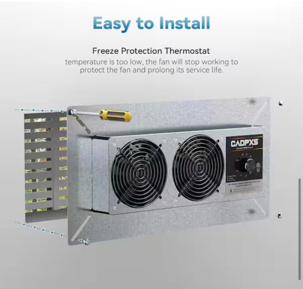 Crawl space and basement ventilation fan