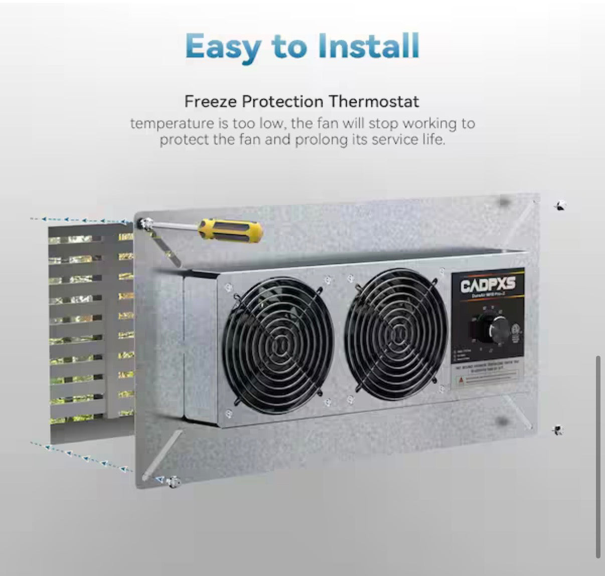 Crawl space and basement ventilation fan
