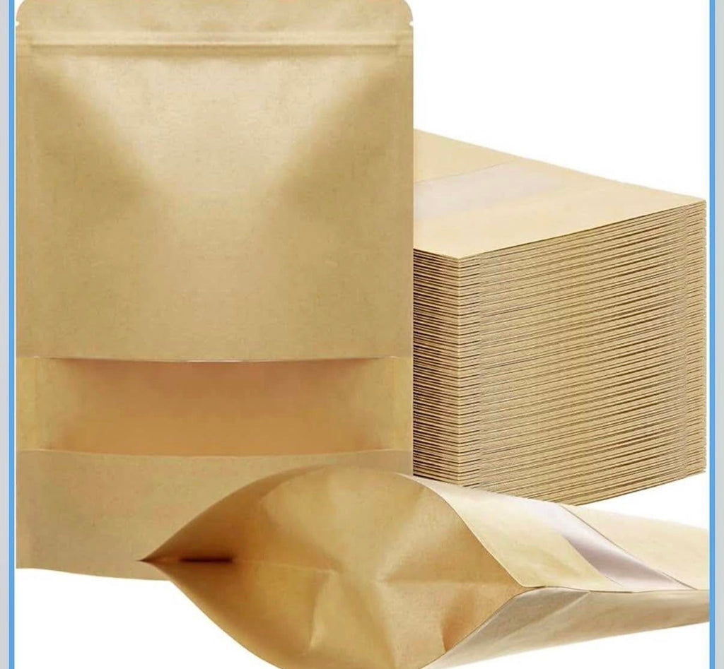 150 Pcs Kraft Bags with Window 11.5 x 15.5 Inch