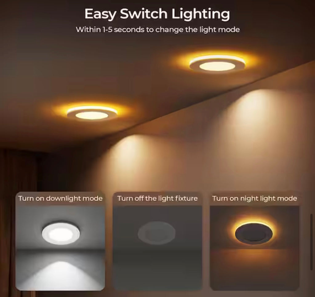 4 in. Adjustable Canless LED Recessed with Night Light mode