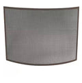 Curved Bronze 41 in. Single-Panel Fireplace Screen