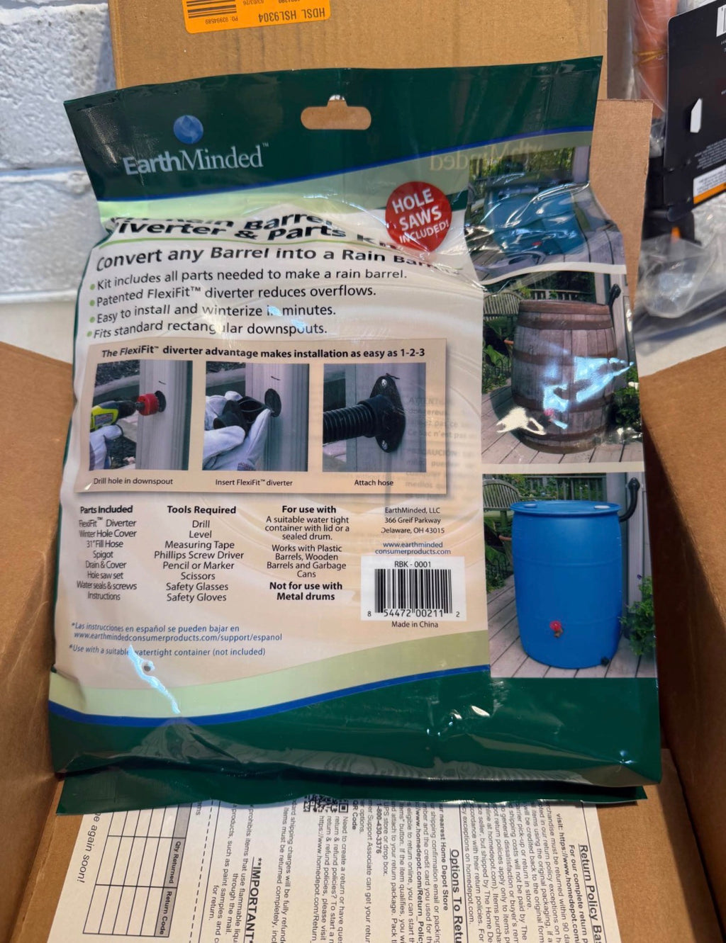 DIY Rain Barrel Diverter and Parts Kit